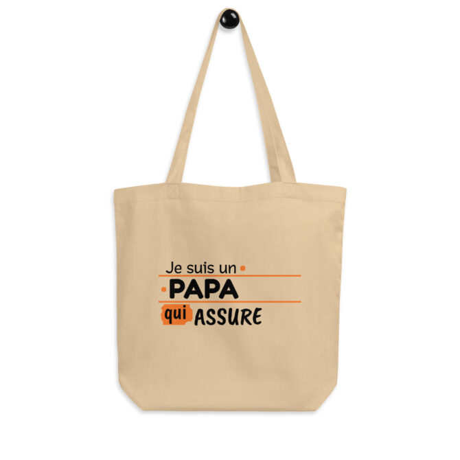 Tote Bag Bio Je suis un papa qui assure