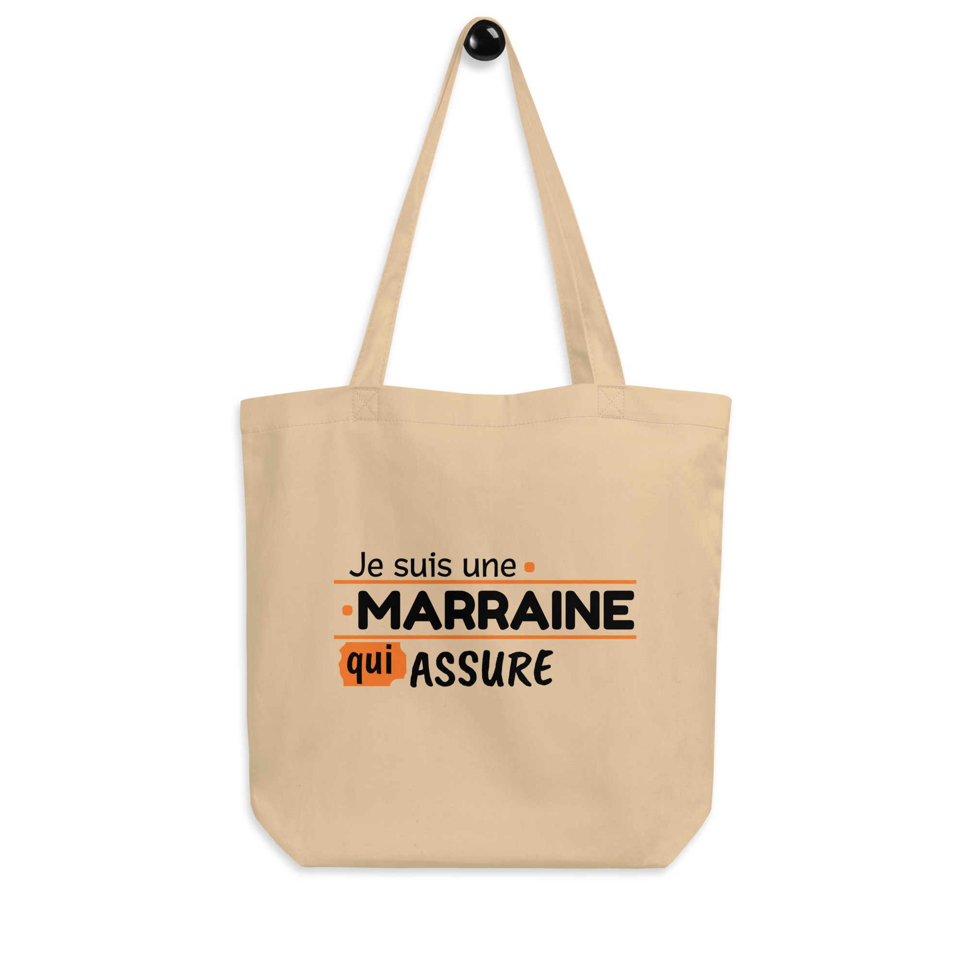 Tote Bag Bio Je suis une marraine qui assure