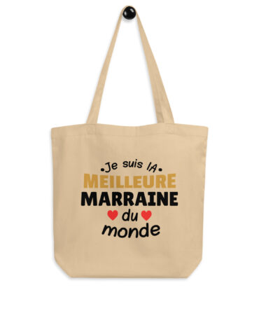 Tote Bag Bio Je suis la meilleure marraine du monde