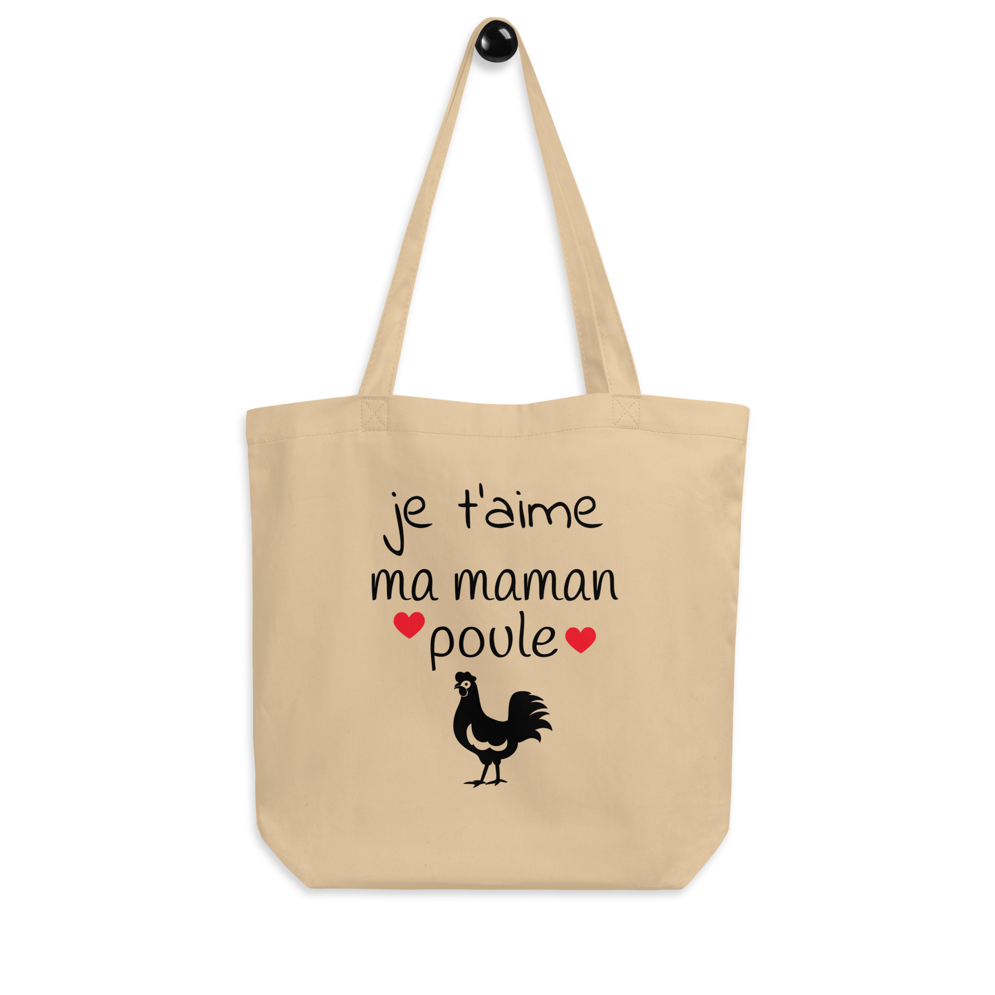 Tote Bag Bio Je t’aime ma maman poule