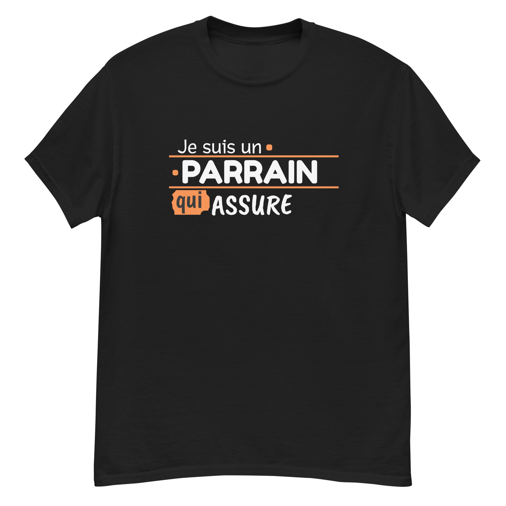 T-shirt classique homme Je suis un parrain qui assure