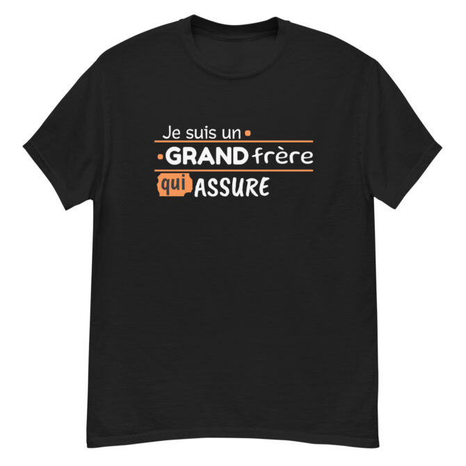 T-shirt classique homme Je suis un grand frère qui assure