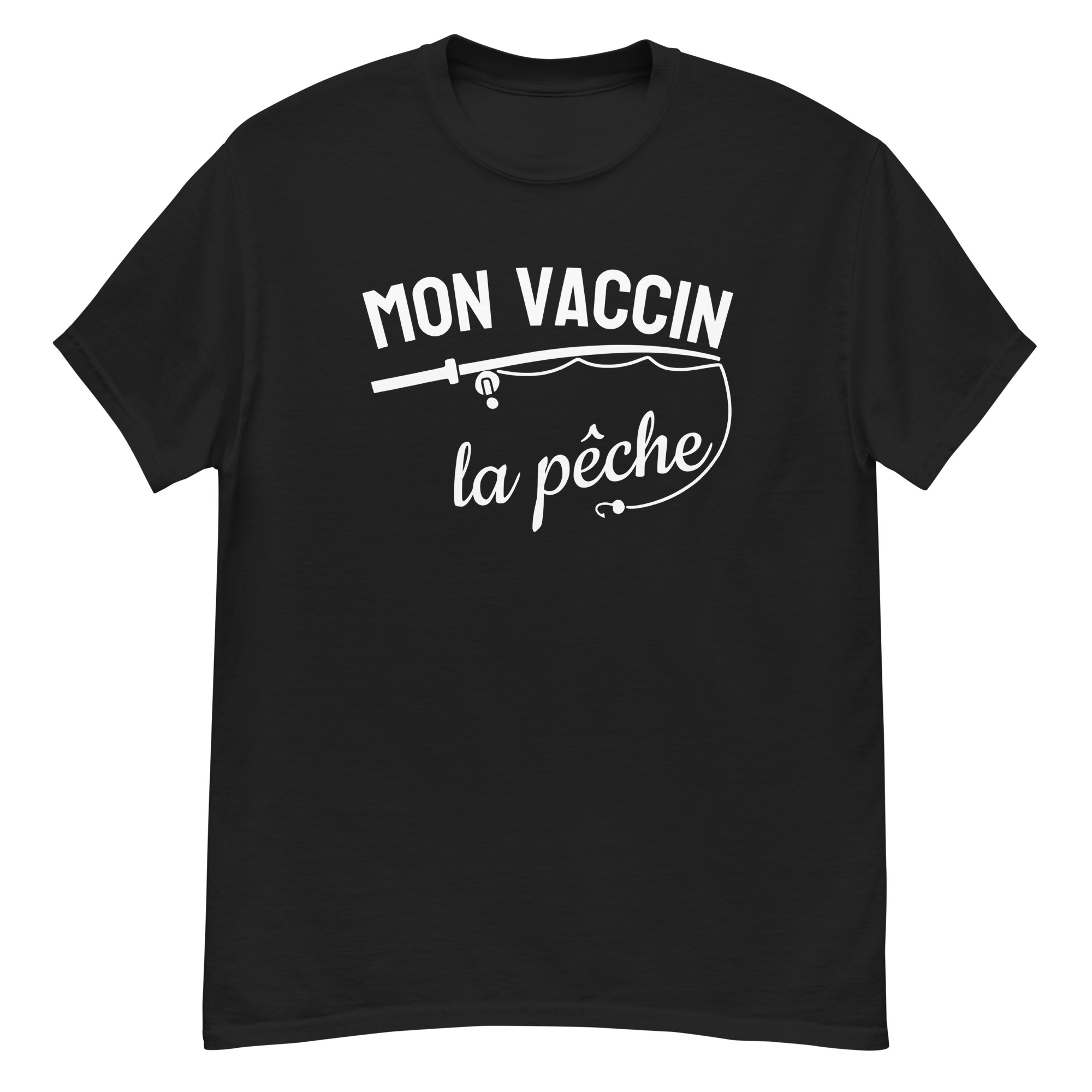 T-shirt classique homme Mon vaccin la pêche