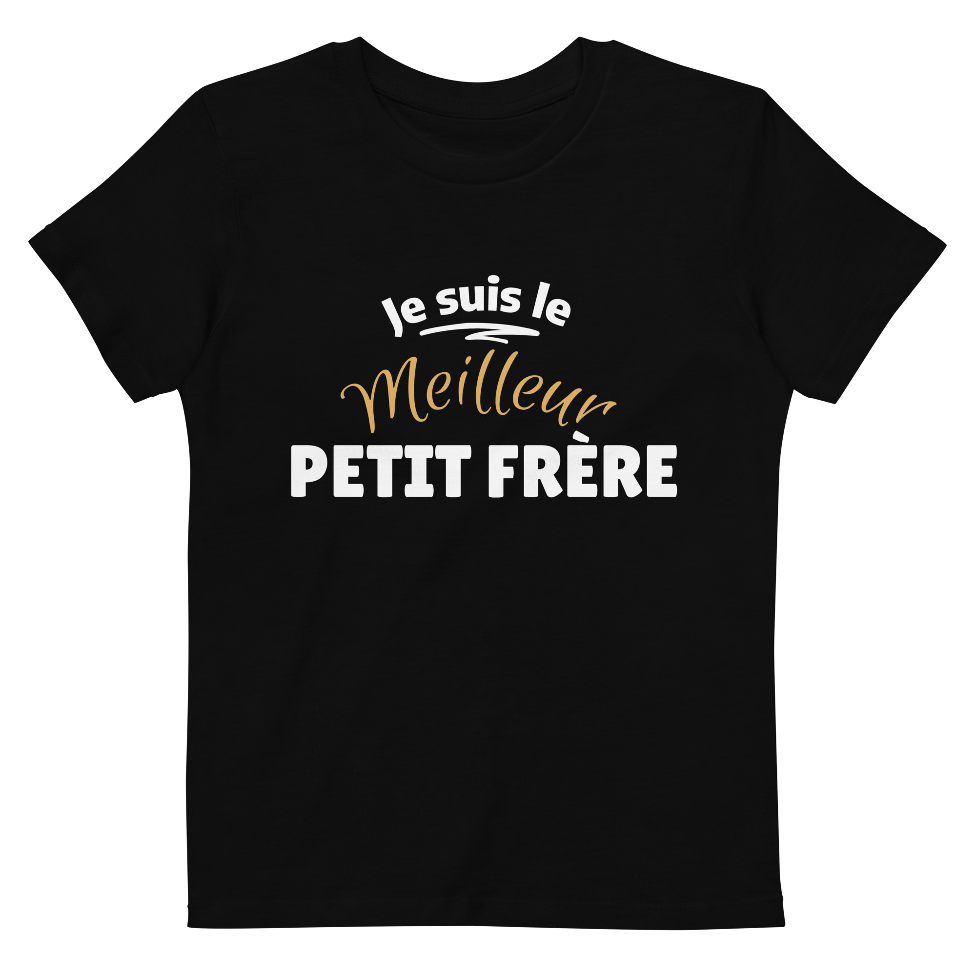 T-shirt en coton bio enfant je suis le meilleur petit frère