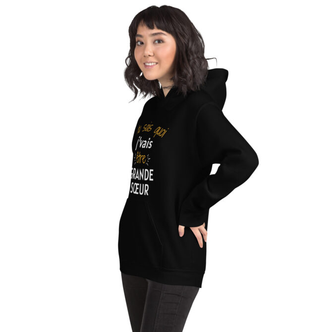 Sweat à capuche Tu sais quoi j’vais être grande sœur