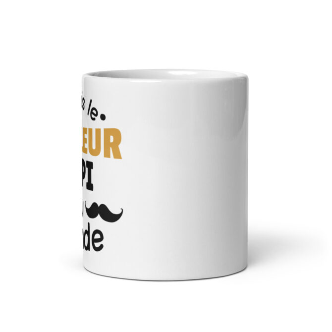 Mug Blanc Brillant Je suis le meilleur papi du monde