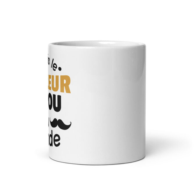 Mug Blanc Brillant Je suis le meilleur papou du monde