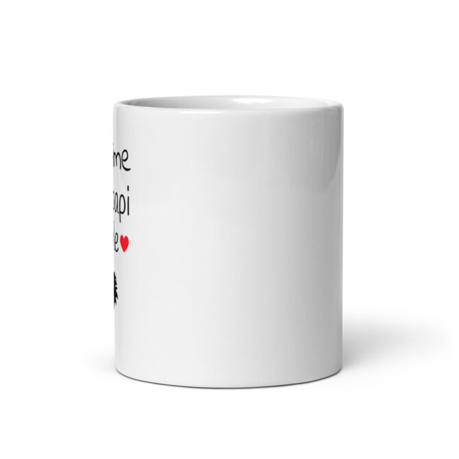 Mug Blanc Brillant Je t’aime mon papi poule