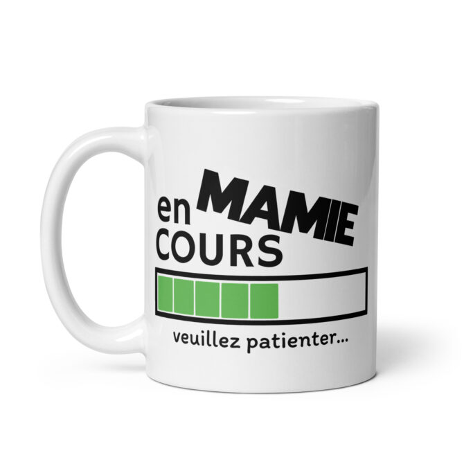Mug Blanc Brillant mamie en cours veuillez patienter…