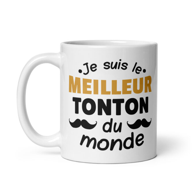 Mug Blanc Brillant Je suis le meilleur tonton du monde