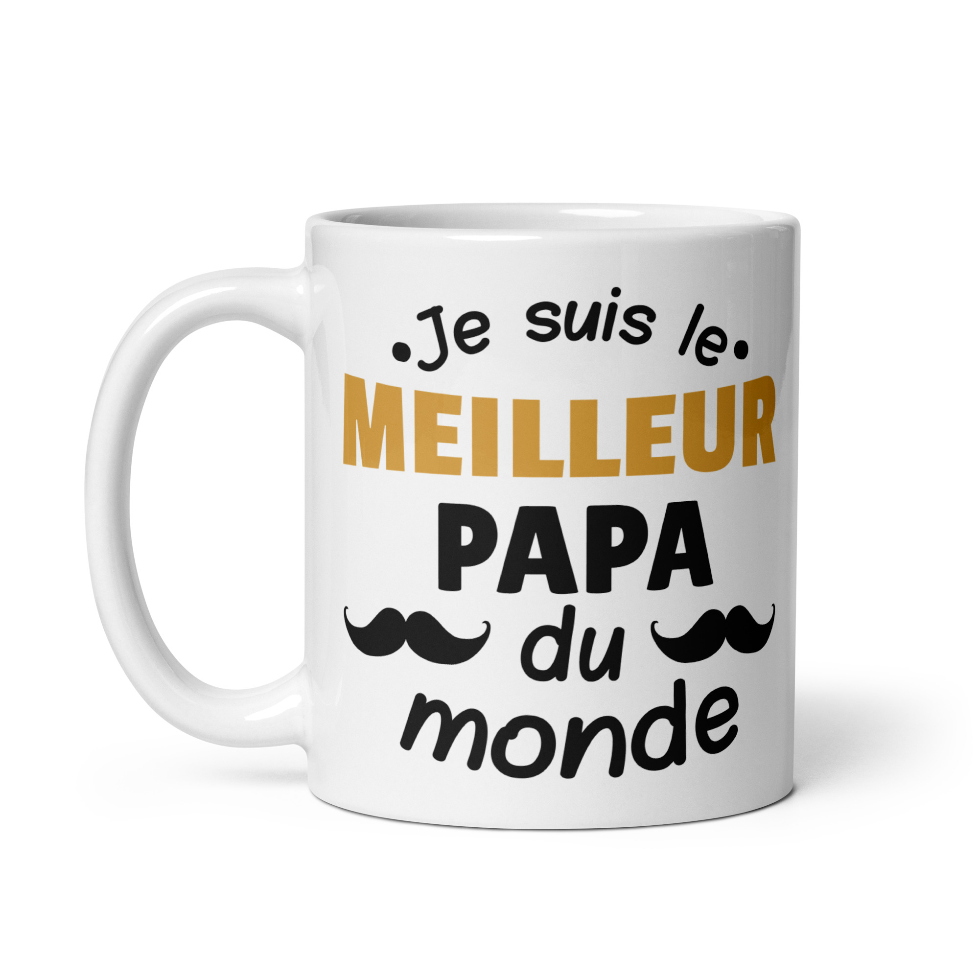 Mug Blanc Brillant Je suis le meilleur papa du monde