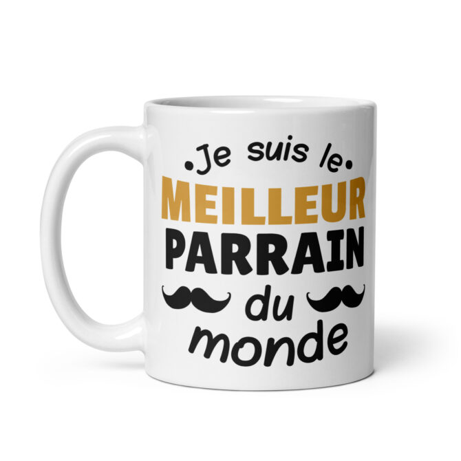 Mug Blanc Brillant Je suis le meilleur parrain du monde