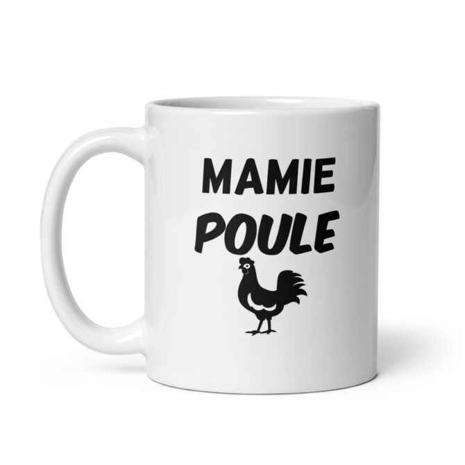 Mug Blanc Brillant mamie poule