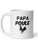 Mug Blanc Brillant Papa poule