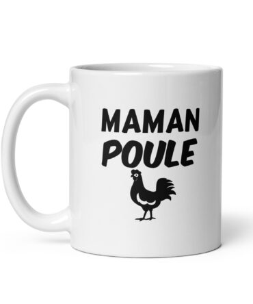 Mug Blanc Brillant maman poule