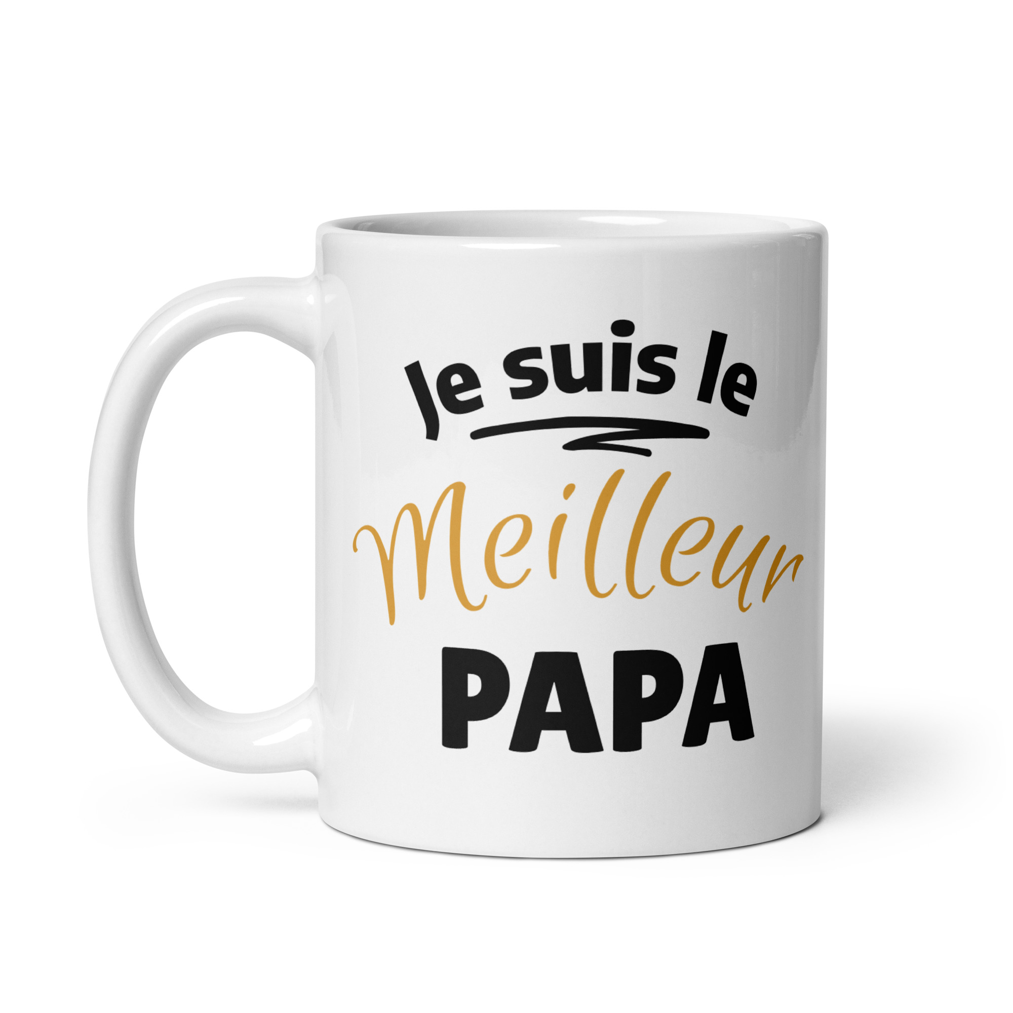 Mug Blanc Brillant je suis le meilleur papa