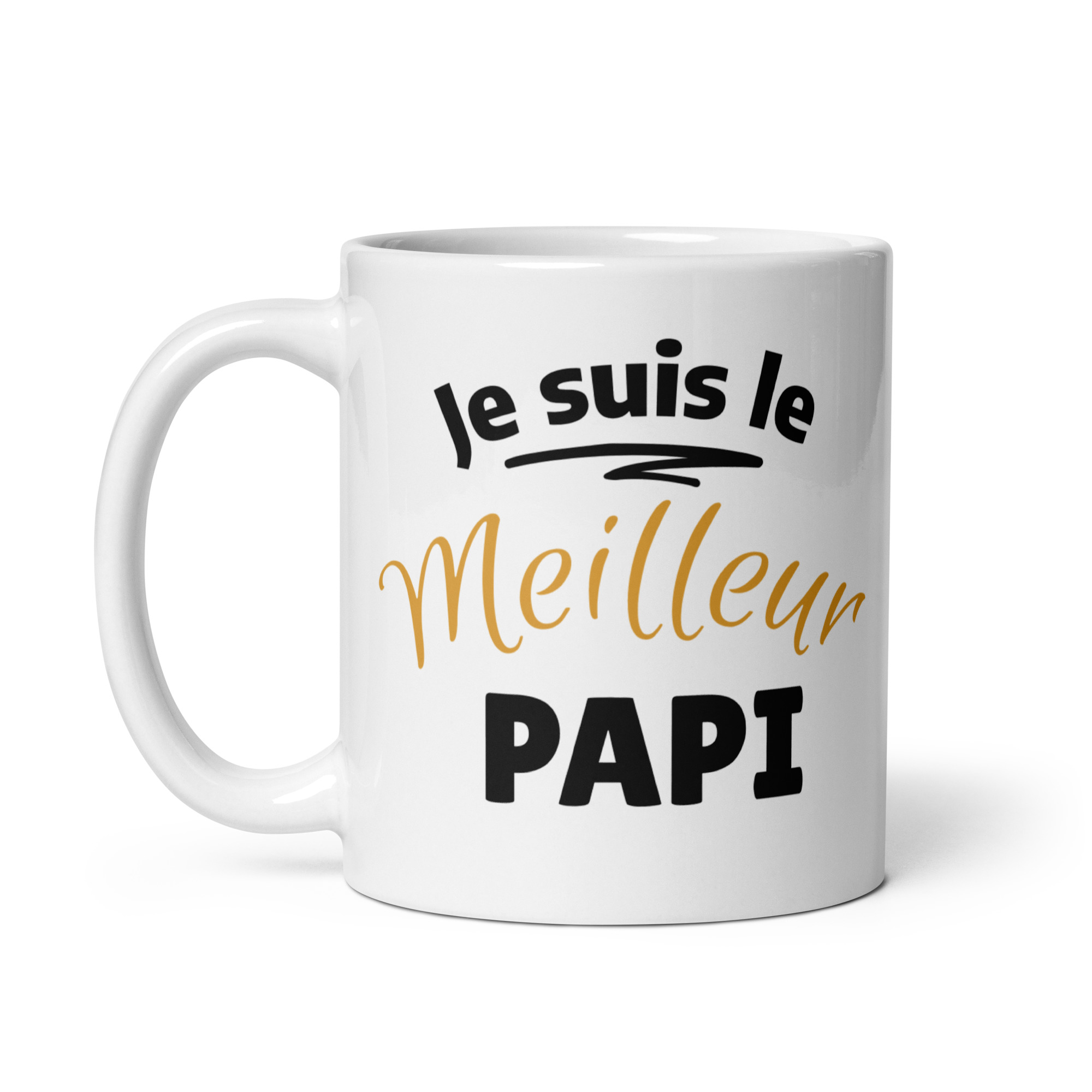Mug Blanc Brillant je suis le meilleur papi