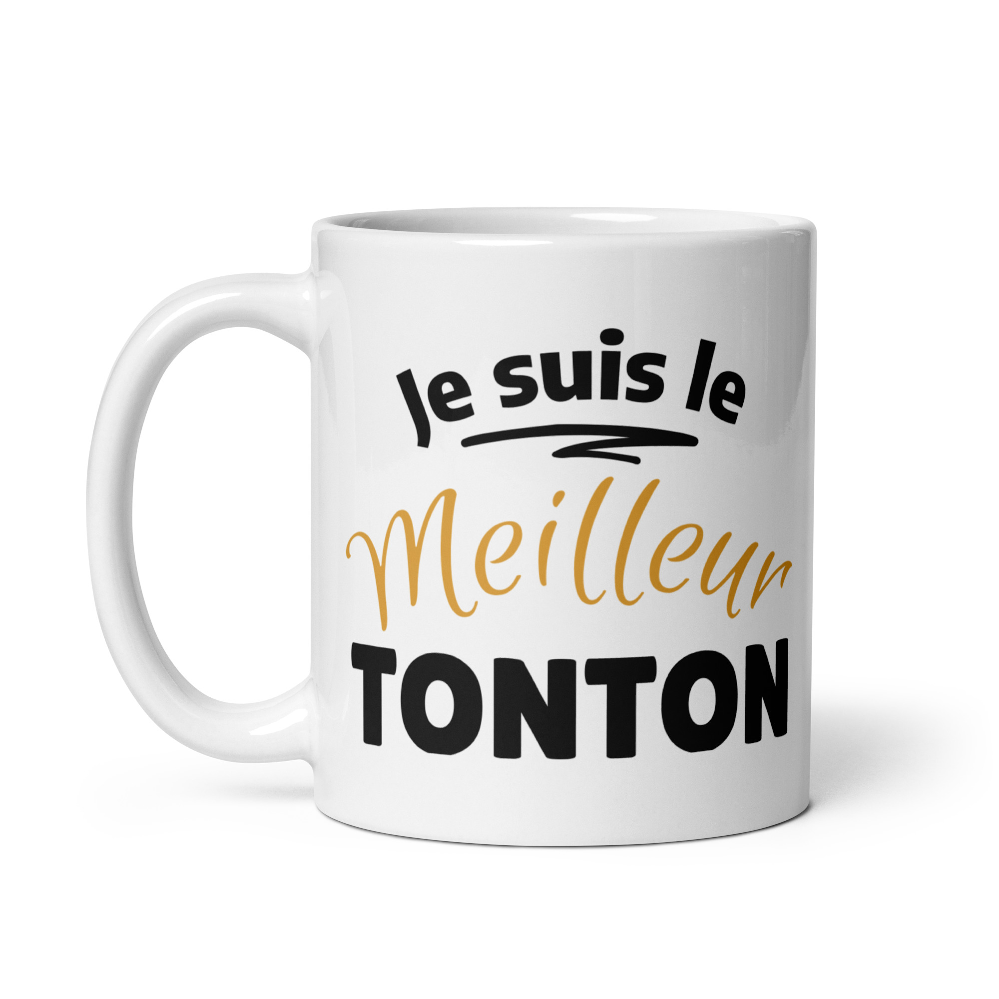 Mug Blanc Brillant je suis le meilleur tonton