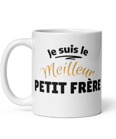 Mug Blanc Brillant je suis le meilleur petit frère