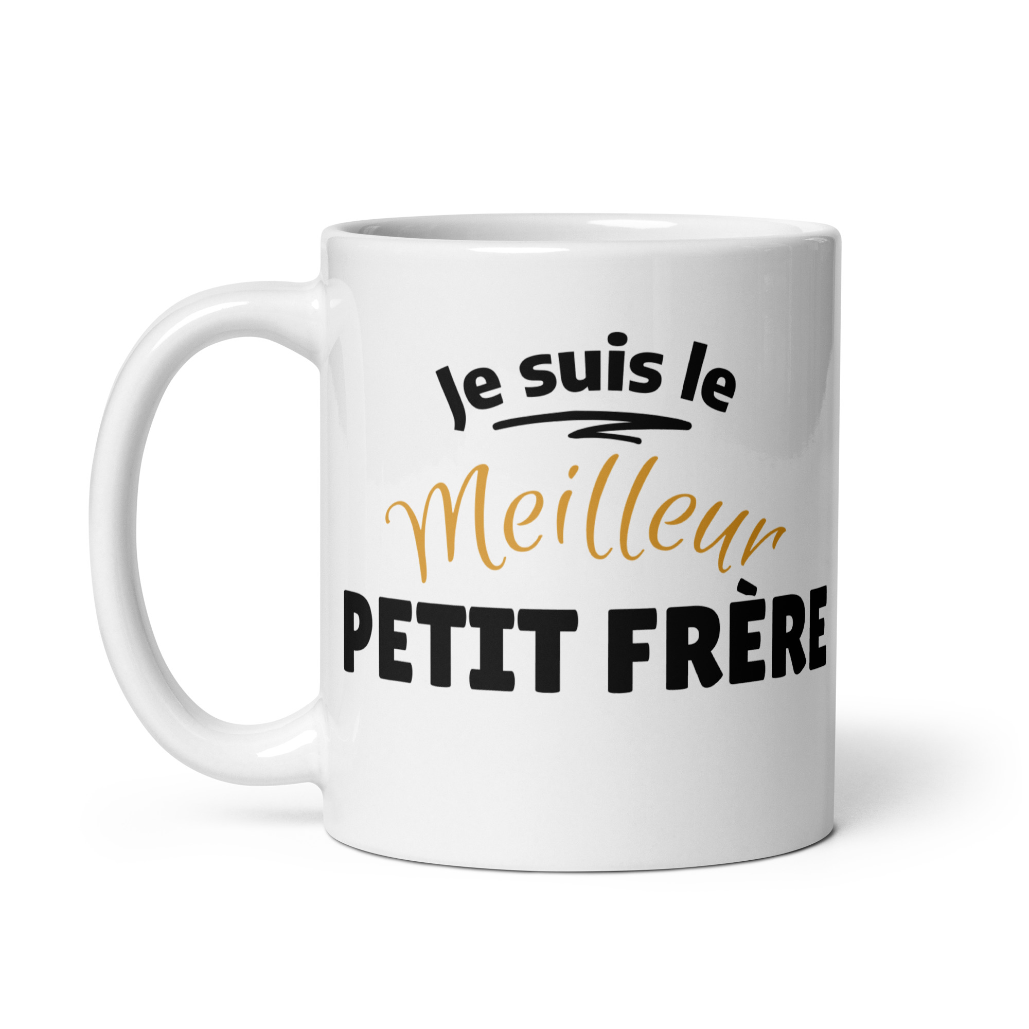 Mug Blanc Brillant je suis le meilleur petit frère