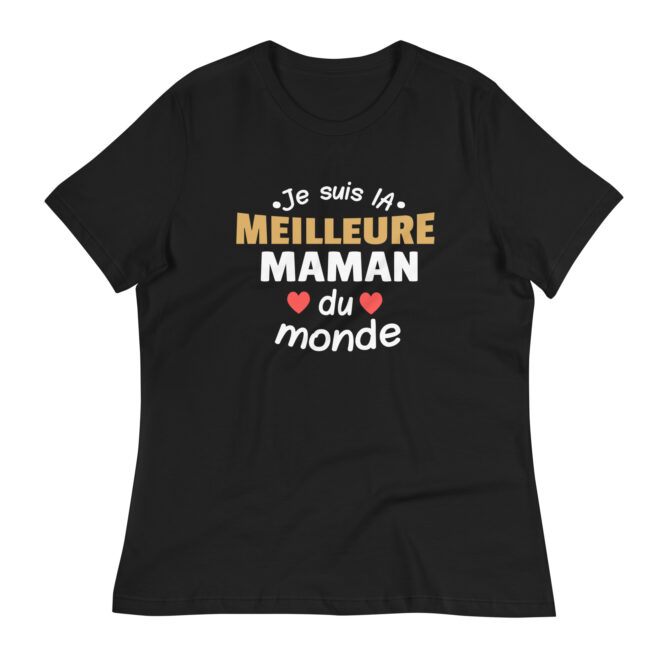 T-shirt Décontracté pour Femme Je suis la meilleure maman du monde