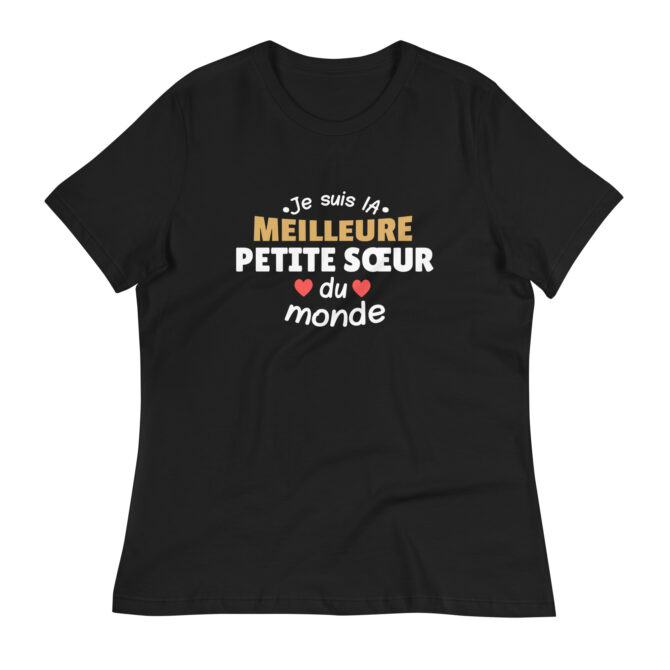 T-shirt Décontracté pour Femme Je suis la meilleure petite sœur du monde
