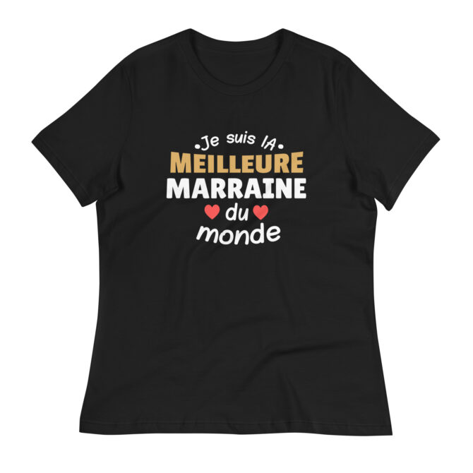 T-shirt Décontracté pour Femme Je suis la meilleure marraine du monde