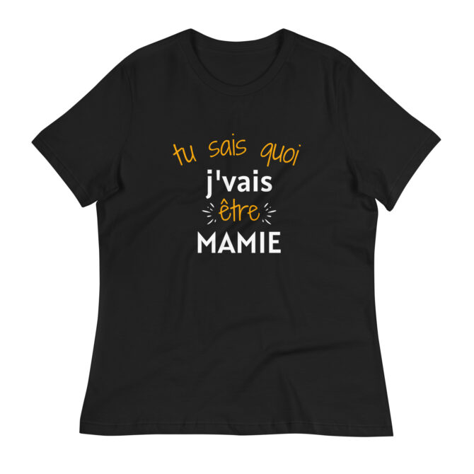 T-shirt Décontracté pour Femme Tu sais quoi j'vais être mamie