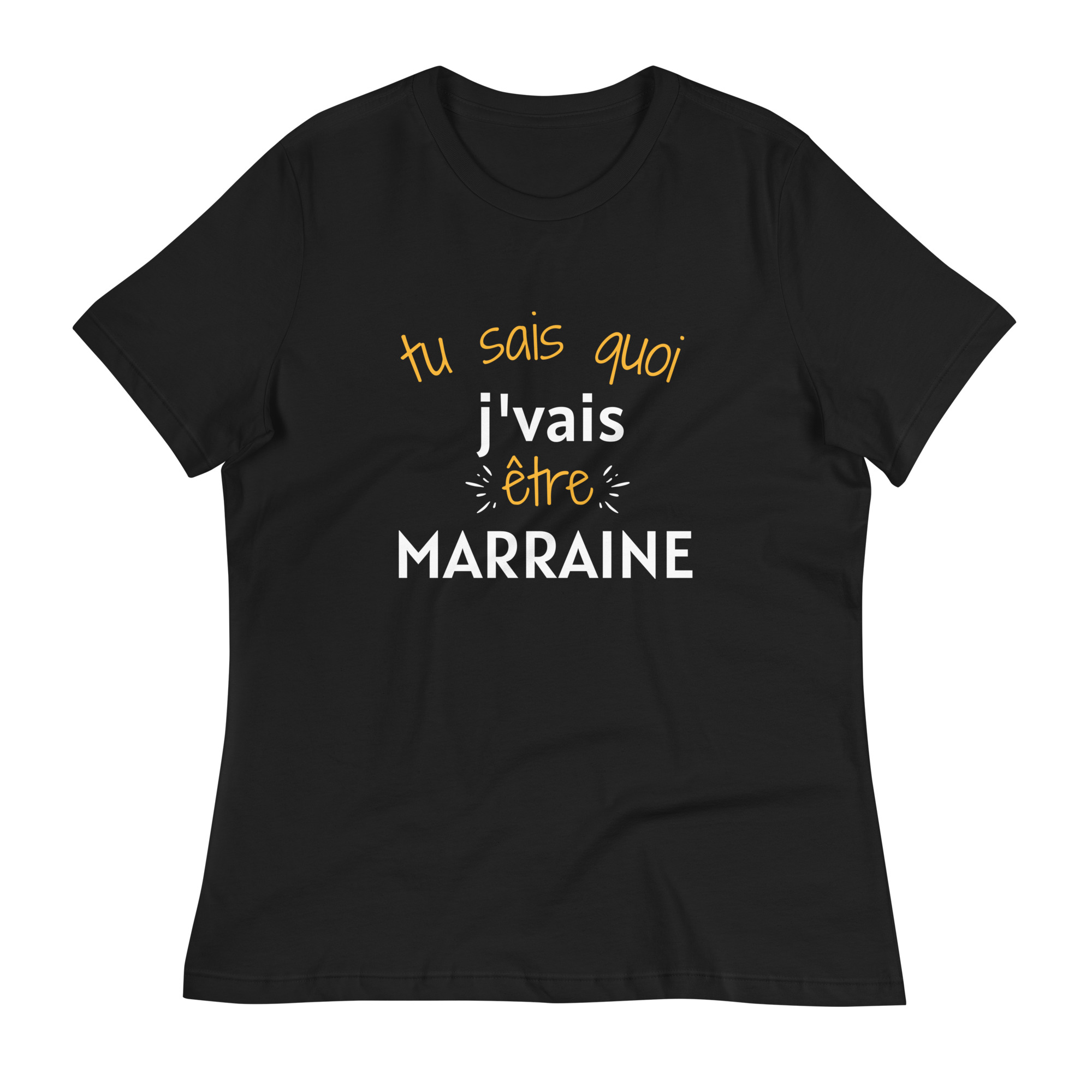 T-shirt Décontracté pour Femme Tu sais quoi j’vais être marraine