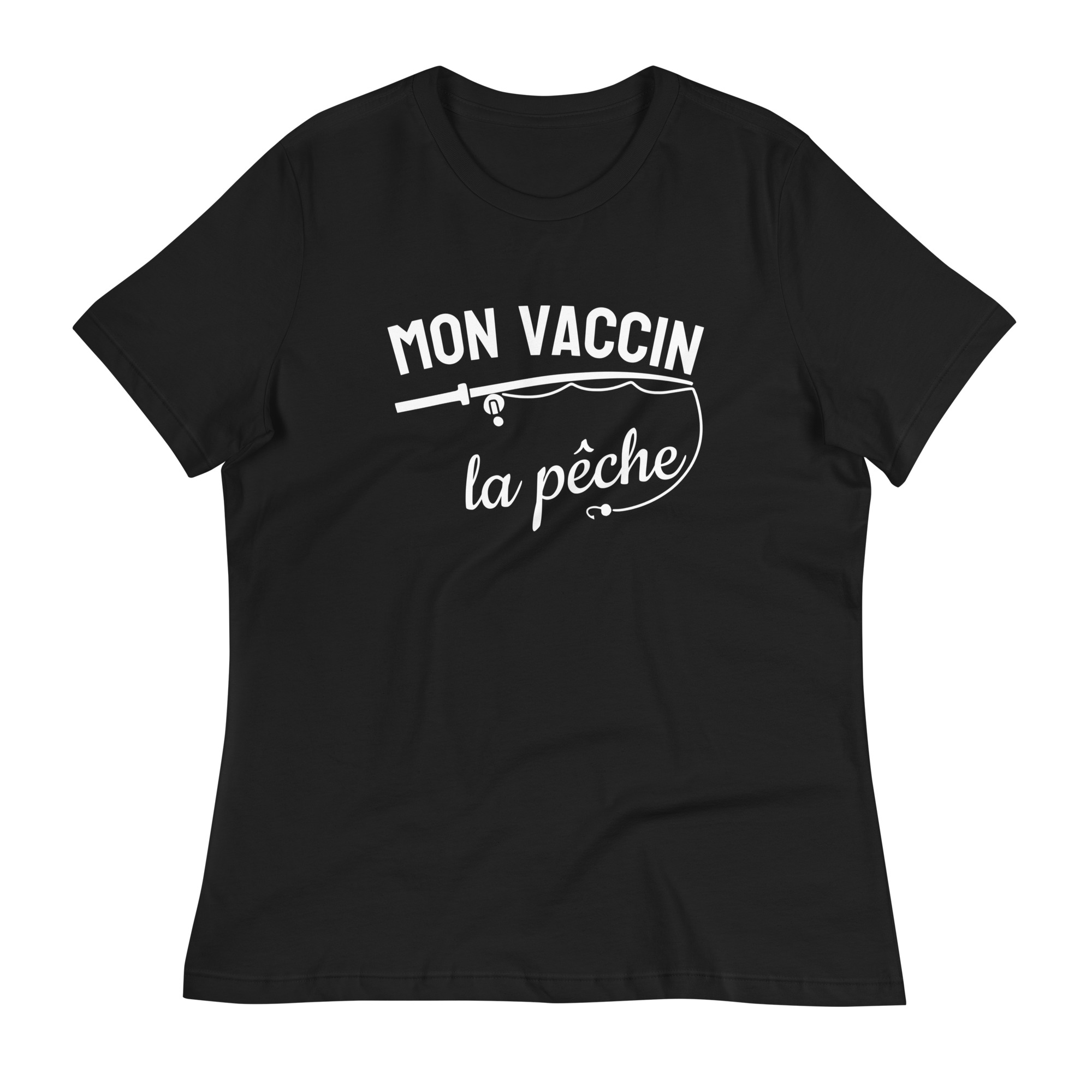 T-shirt Décontracté pour Femme Mon vaccin la pêche