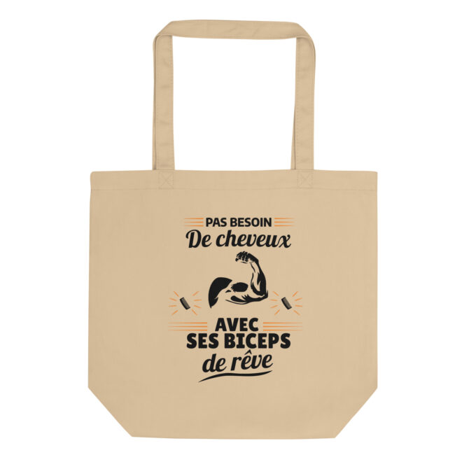 Tote Bag Bio  Pas besoin de cheveux avec ses biceps de rêve