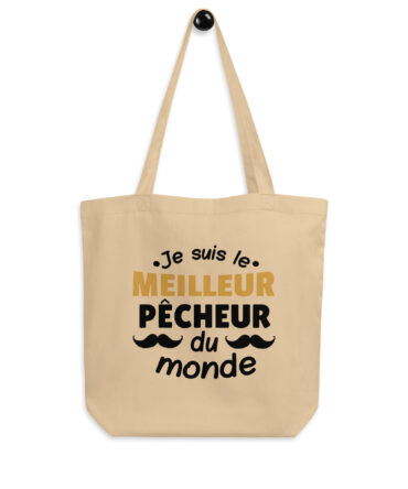 Tote Bag Bio Je suis le meilleur pêcheur du monde