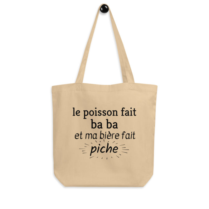 Tote Bag Biole poisson fait ba ba et ma bière fait piche