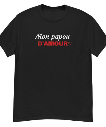 T-shirt classique homme Mon papou d'amour