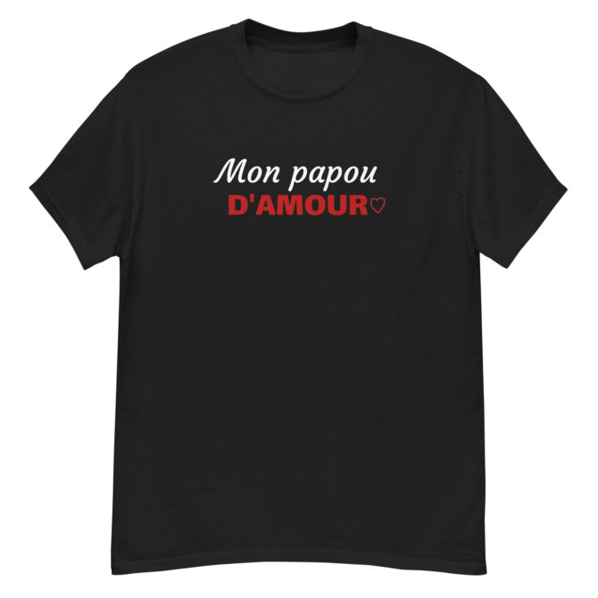 T-shirt classique homme Mon papou d'amour