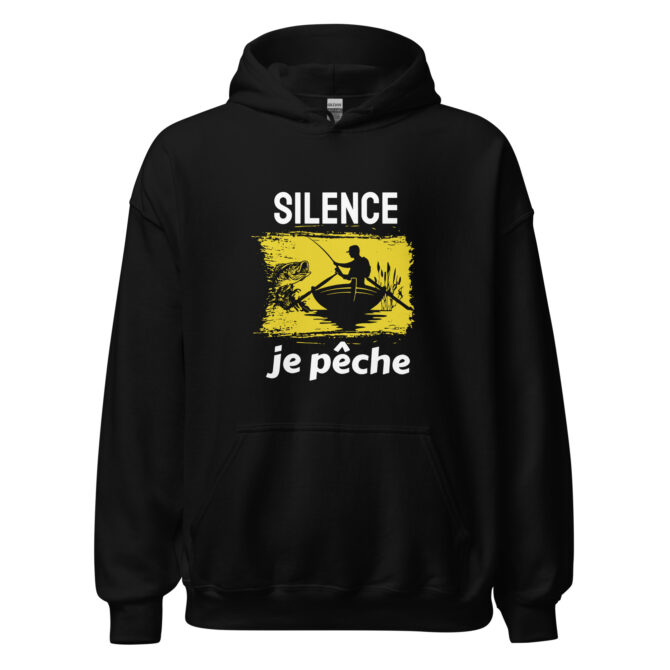 Unisex Hoodie Silence je pêche