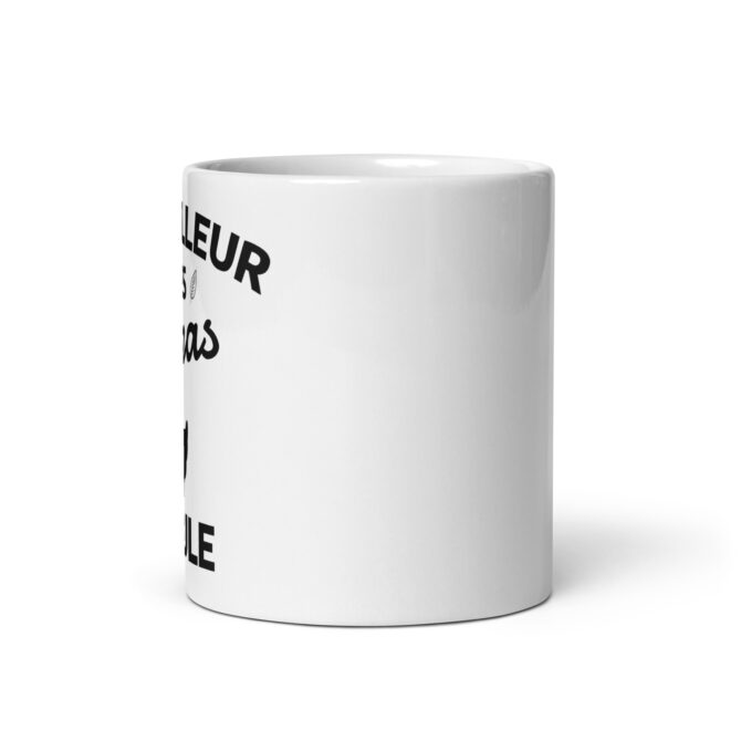 Mug Blanc Brillant Le meilleur des papas poule