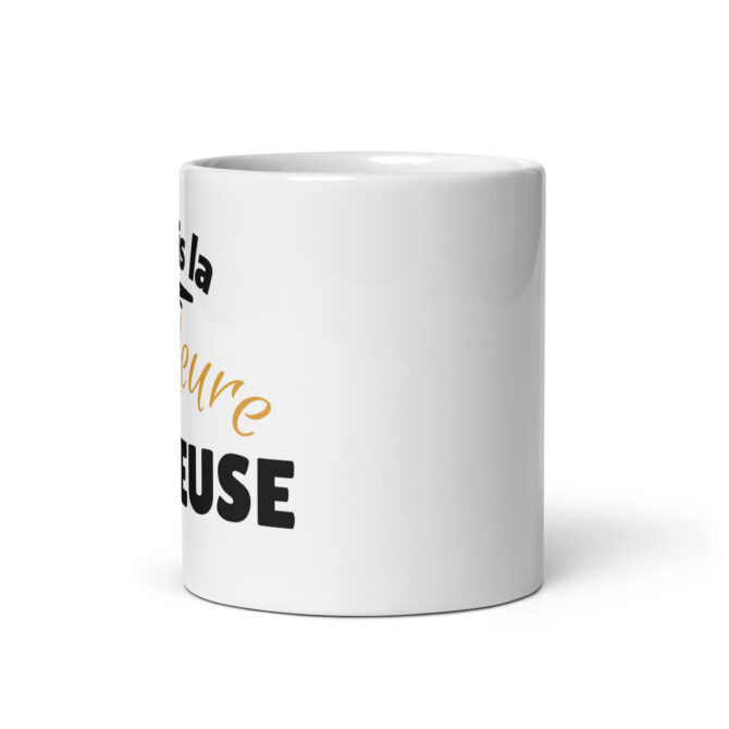 Mug Blanc Brillant Je suis la meilleure pêcheuse