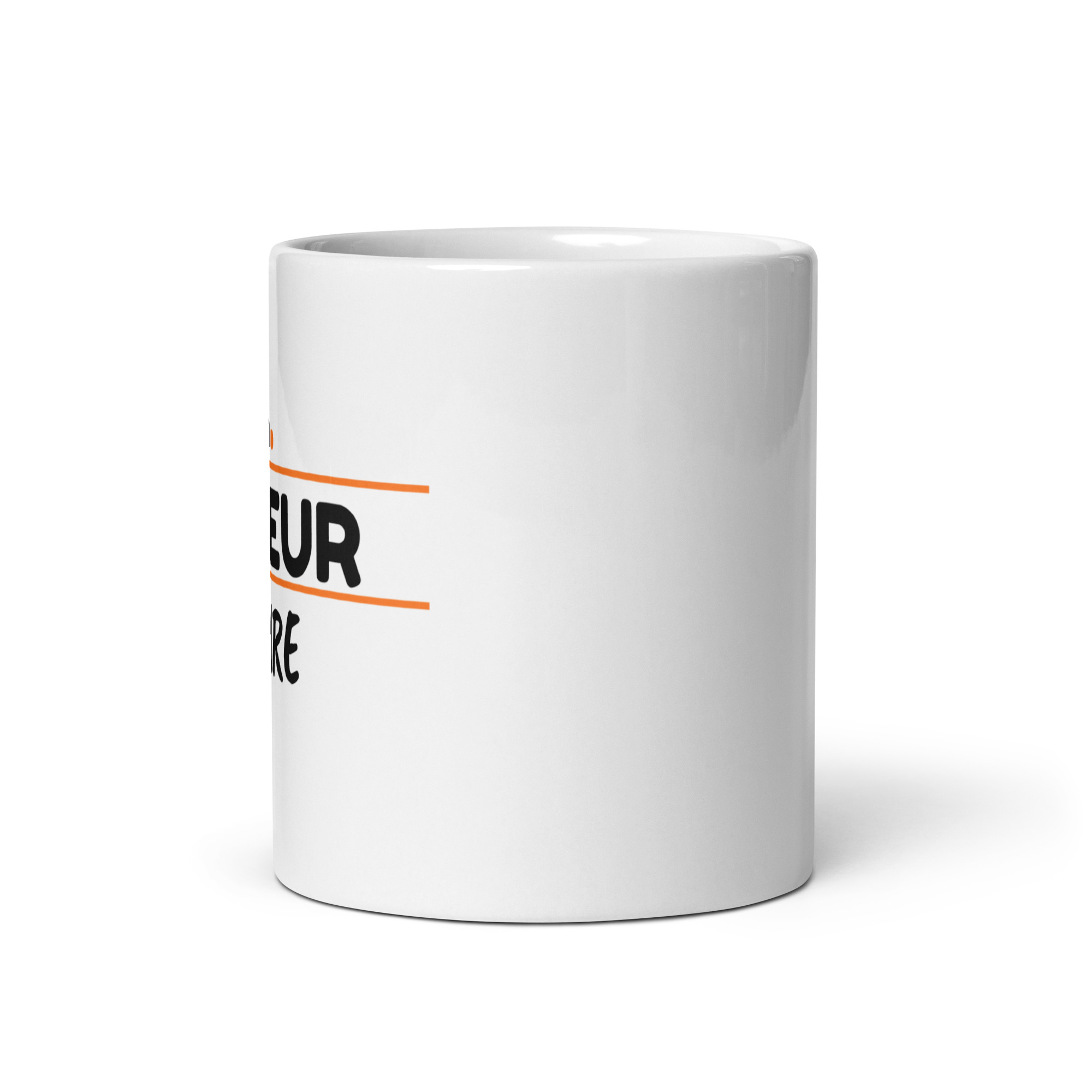 Mug Blanc Brillant Je suis un pêcheur qui assure