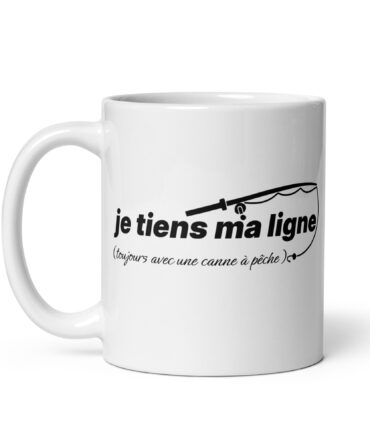 Mug Blanc Brillant Je tiens ma ligne