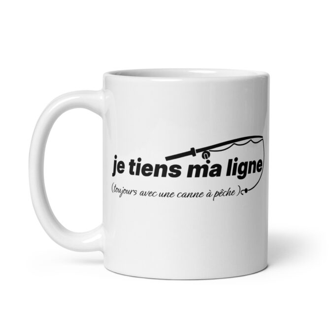 Mug Blanc Brillant Je tiens ma ligne