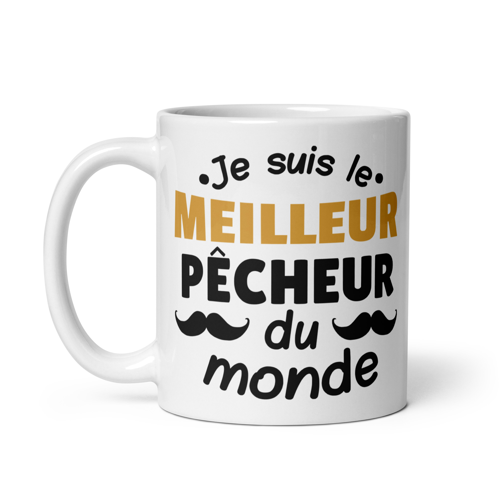 Mug Blanc Brillant Je suis le meilleur pêcheur du monde