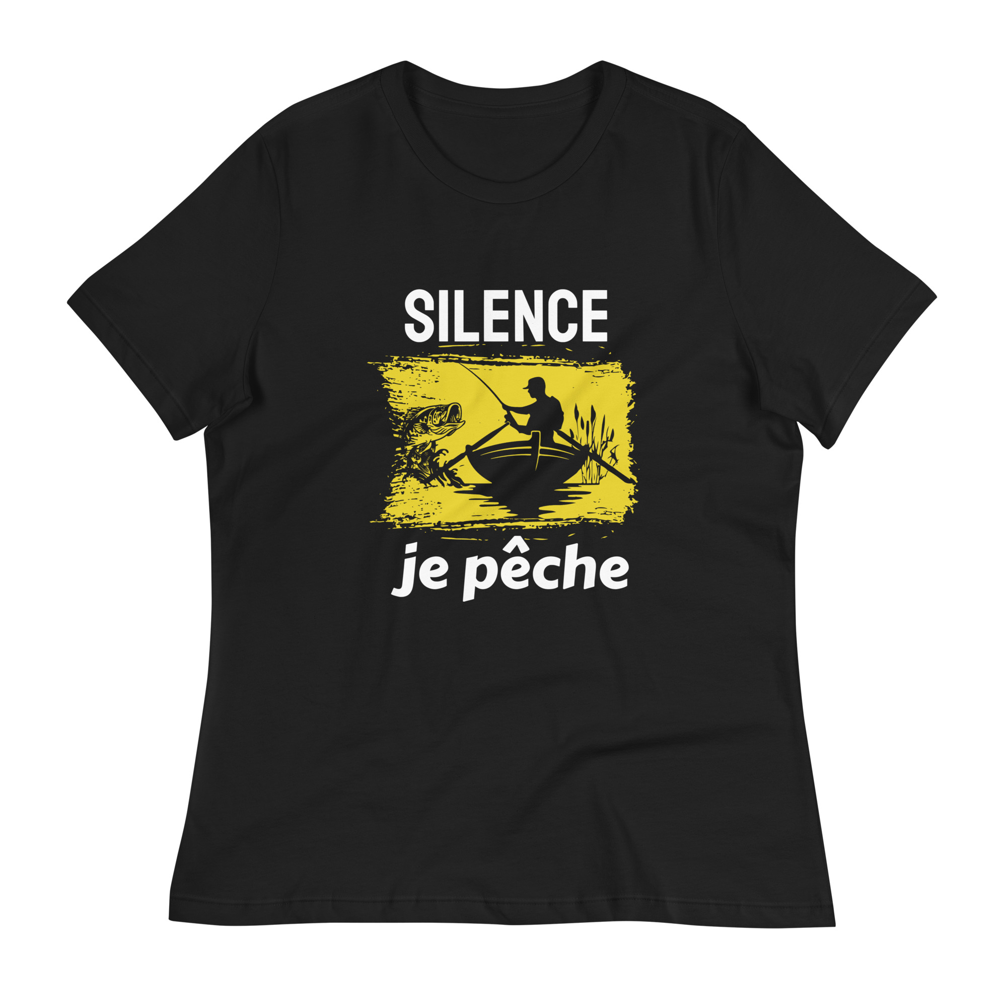 T-shirt Décontracté pour Femme Silence je pêche