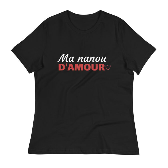 T-shirt Décontracté pour Femme Ma nanou d'amour