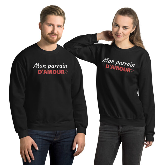 Sweat Unisexe à Col Rond Mon parrain d’amour