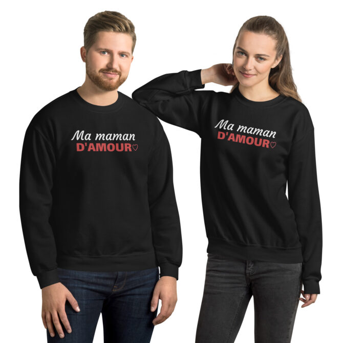 Sweat Unisexe à Col Rond Ma maman d’amour