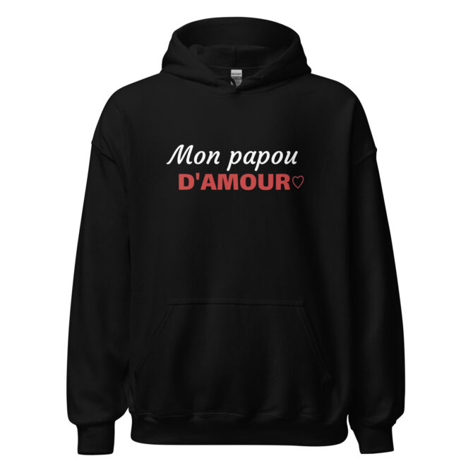 Sweat à capuche Mon papou d’amour