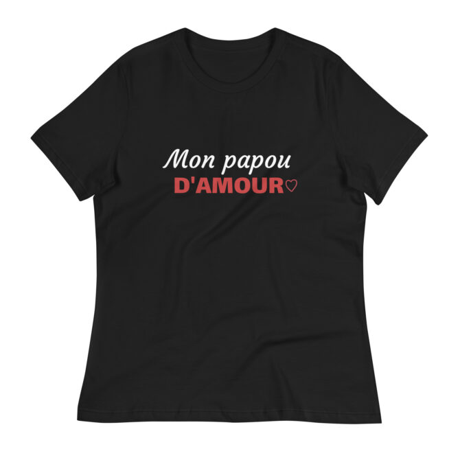 T-shirt Décontracté pour Femme Mon papou d’amour