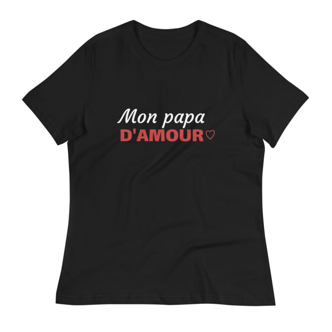 T-shirt Décontracté pour Femme Mon papa d’amour