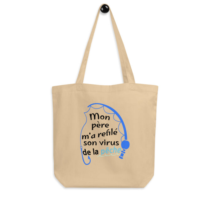 Tote Bag Bio Mon père m’a refilé son virus de la pêche